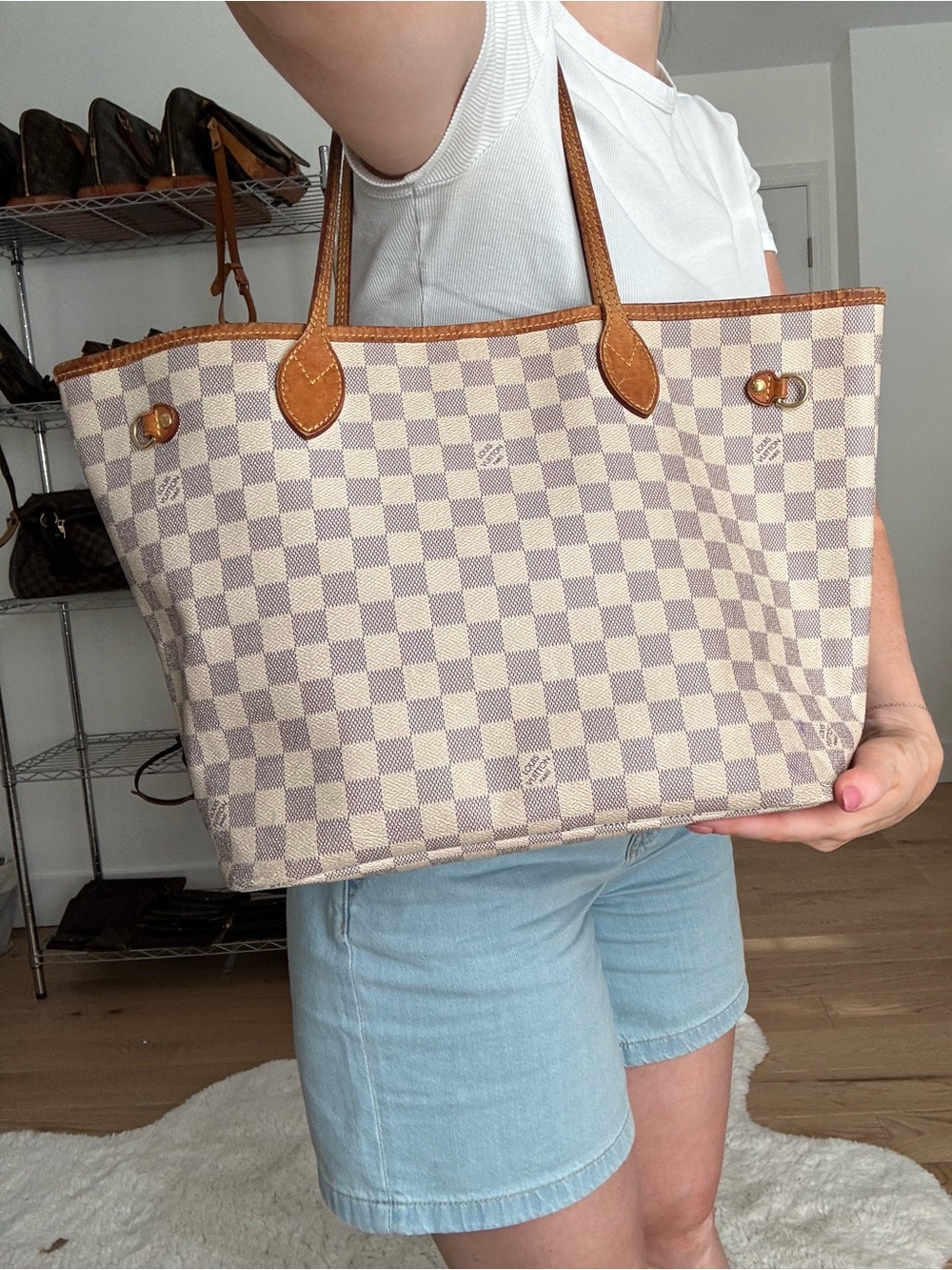 ✅AUTH✅LOUIS VUITTON NEVERFULL MM AZUR - Picture 11 of 16